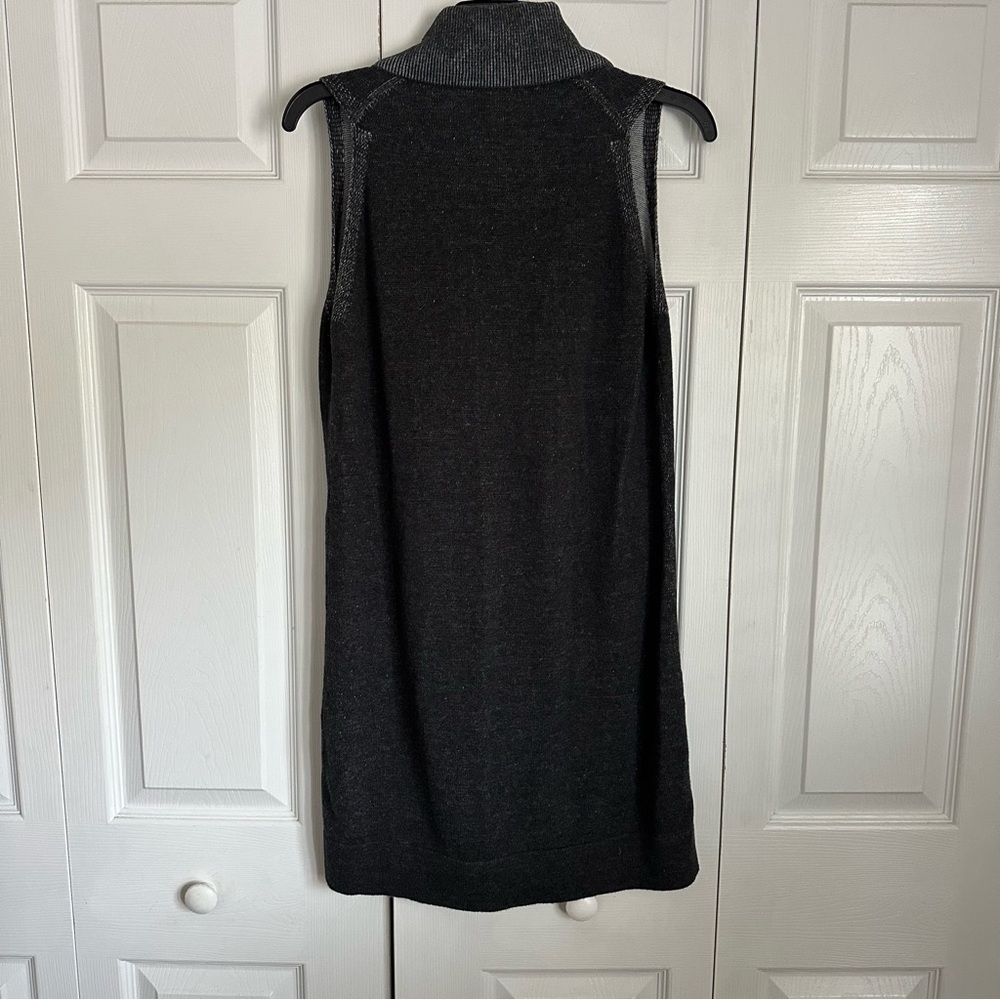 Eileen Fisher Sweater Vest Womens XXS Gray Plaited Organic Cotton Minimalist NWT - Picture 3 of 10